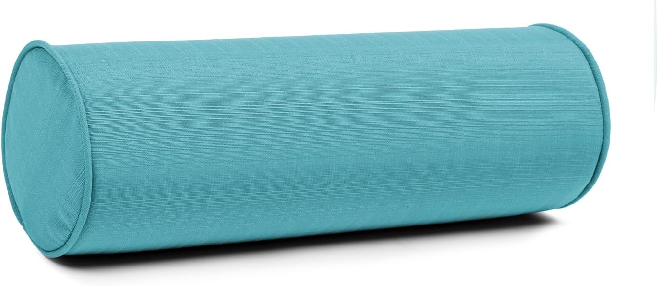 Sherry Kline Sunrise Indoor/Outdoor Neck Bolster Corded Edge Filled Pillow Cayenne 6"x18" Set of 2