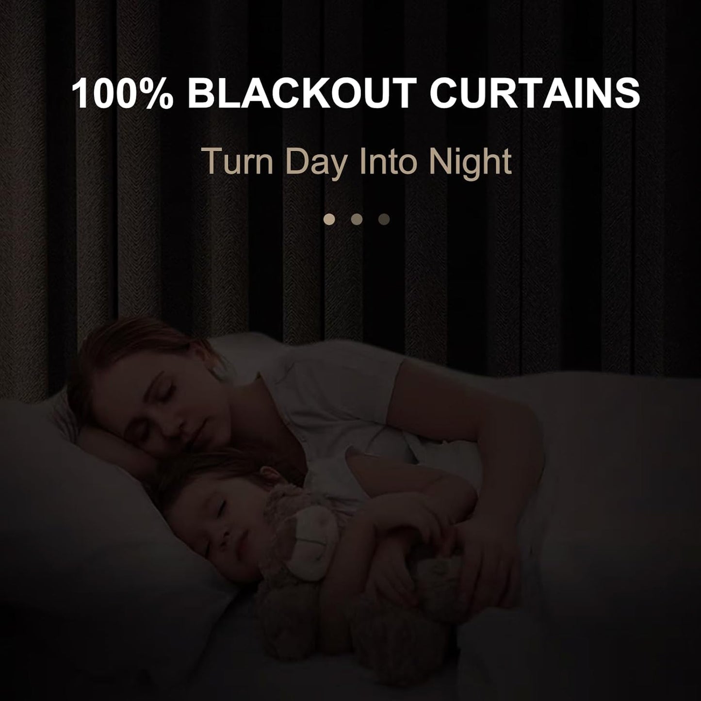 100% Blackout Shield Linen Blackout Curtains for Bedroom 120 Inches Long, Back Tab/Rod Pocket Living Room Drapes, Thermal Insulated Blackout Curtains 2 Panels Set, 50" W x 120" L, Faux Linen