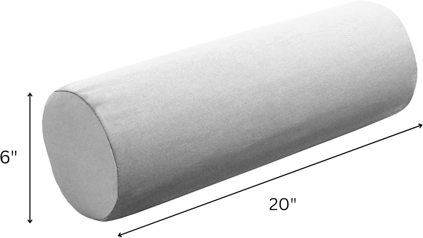 Cushion Source Bolster Pillow | 20" x 6" Indoor/Outdoor | Multiple Sunbrella Fabric Options Available (Sunbrella Canvas Pacific Blue)