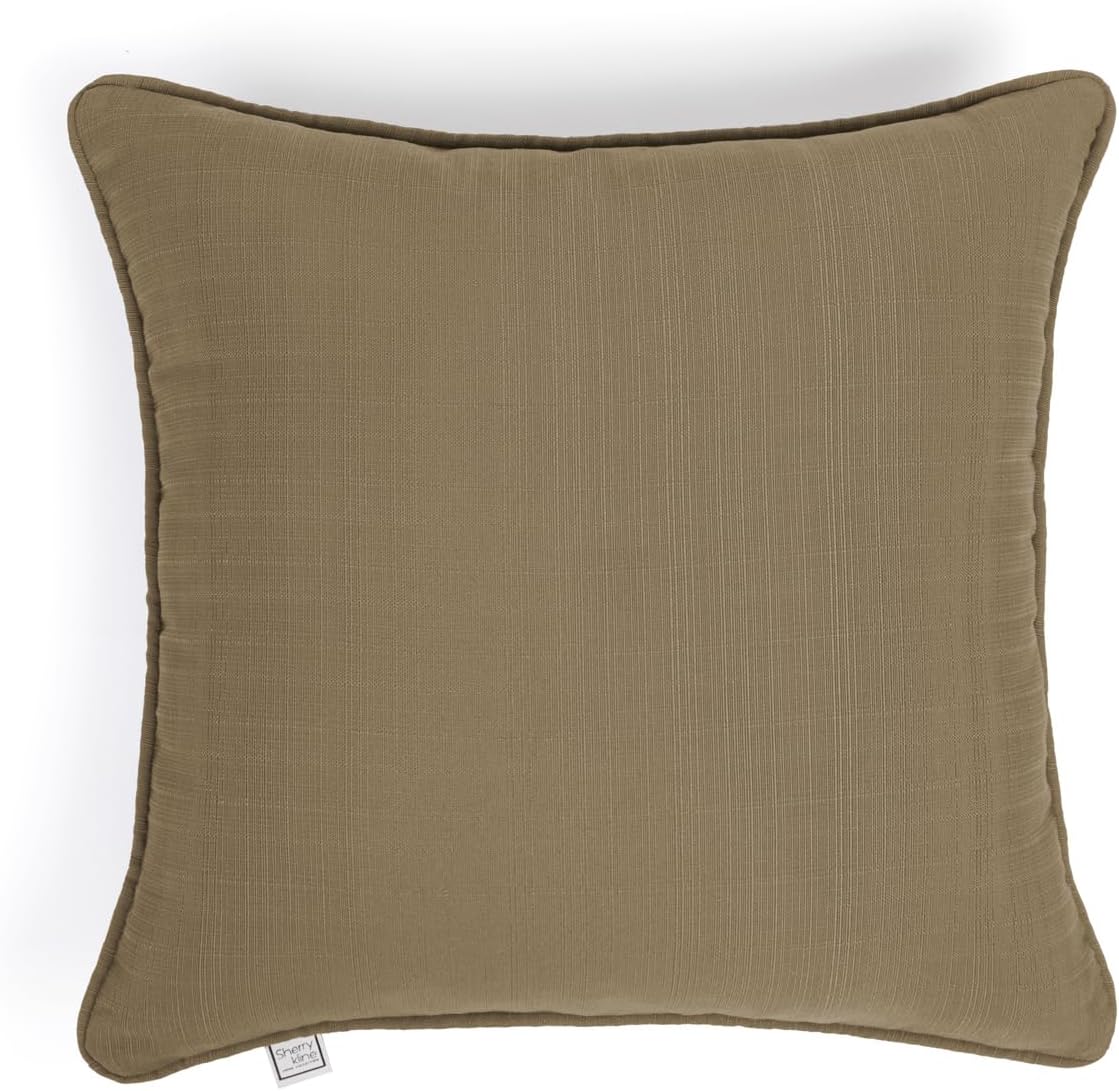 Sherry Kline Sunrise Indoor/Outdoor Neck Bolster Corded Edge Filled Pillow Cayenne 6"x18" Set of 2