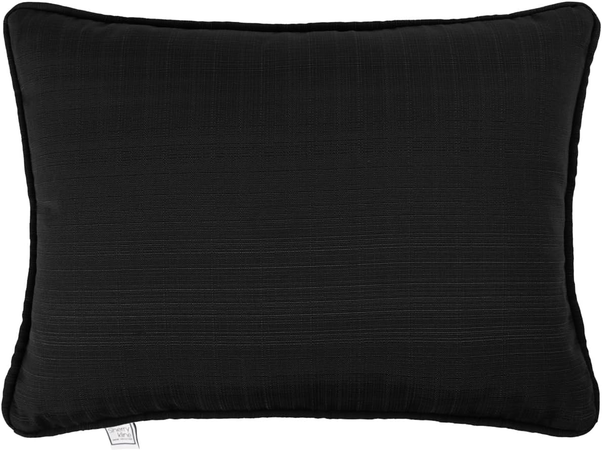 Sherry Kline Sunrise Indoor/Outdoor Neck Bolster Corded Edge Filled Pillow Cayenne 6"x18" Set of 2