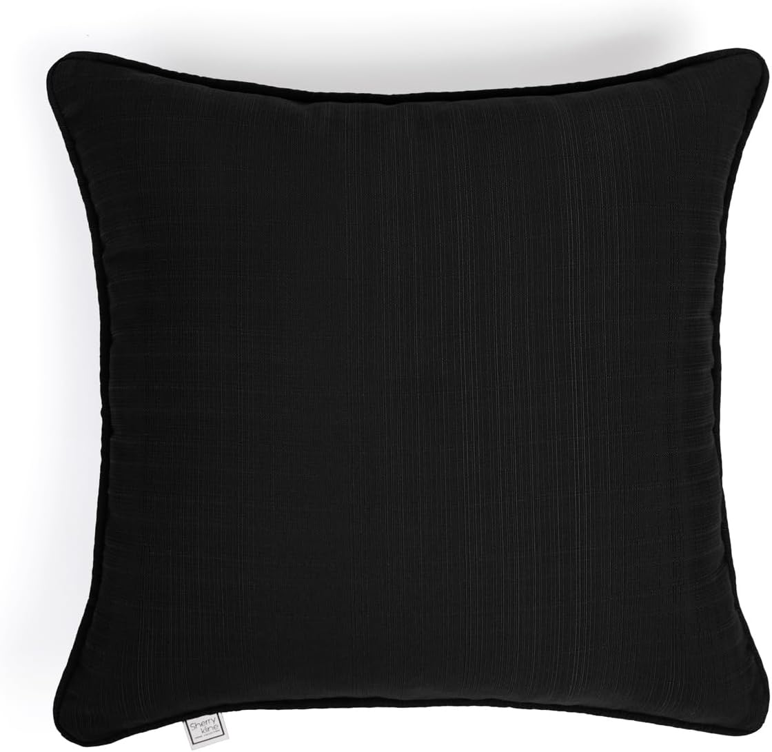Sherry Kline Sunrise Indoor/Outdoor Neck Bolster Corded Edge Filled Pillow Cayenne 6"x18" Set of 2