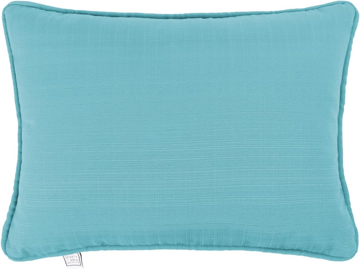 Sherry Kline Sunrise Indoor/Outdoor Neck Bolster Corded Edge Filled Pillow Cayenne 6"x18" Set of 2