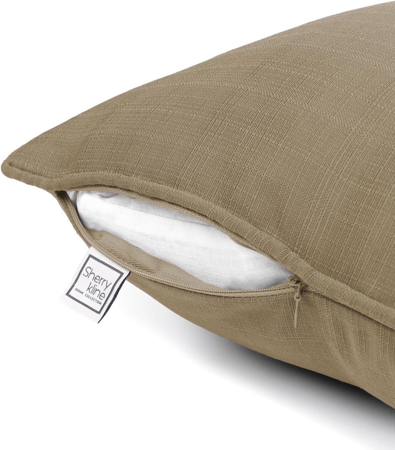 Sherry Kline Sunrise Indoor/Outdoor Neck Bolster Corded Edge Filled Pillow Cayenne 6"x18" Set of 2