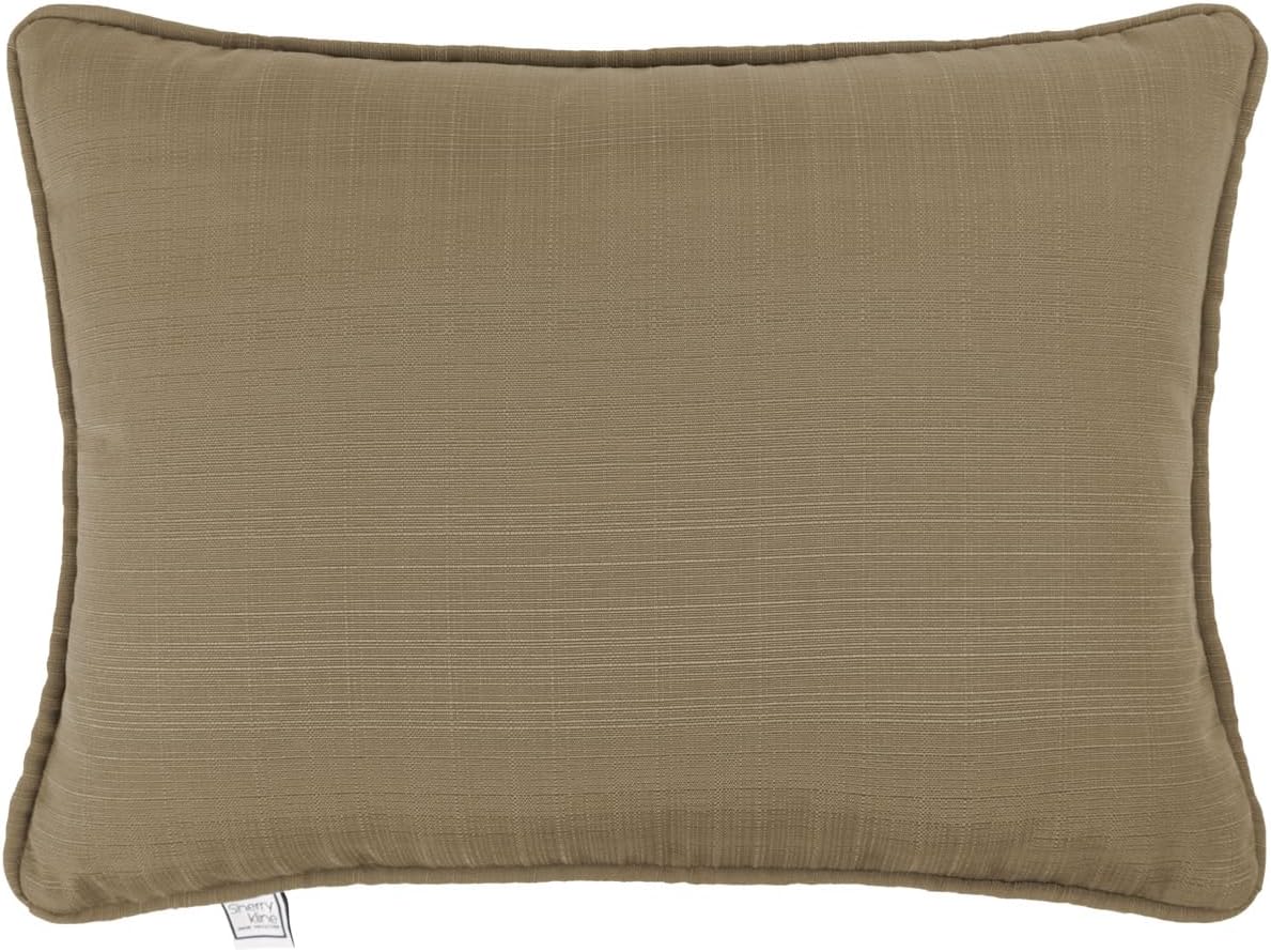 Sherry Kline Sunrise Indoor/Outdoor Neck Bolster Corded Edge Filled Pillow Cayenne 6"x18" Set of 2