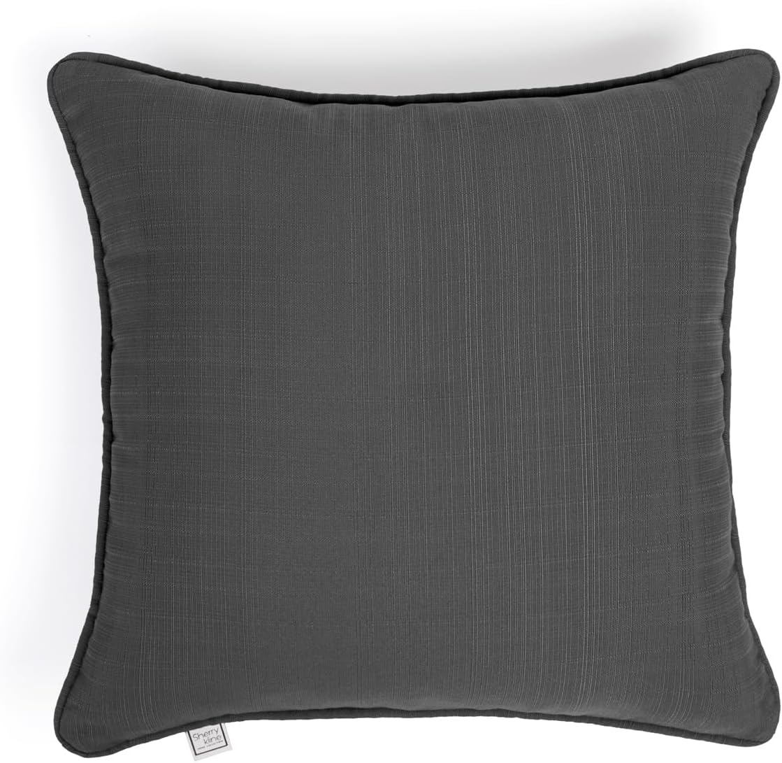 Sherry Kline Sunrise Indoor/Outdoor Neck Bolster Corded Edge Filled Pillow Cayenne 6"x18" Set of 2
