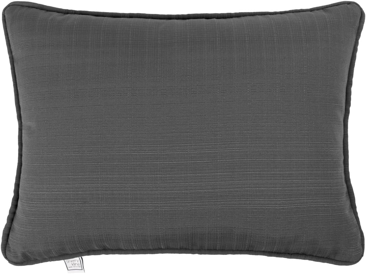Sherry Kline Sunrise Indoor/Outdoor Neck Bolster Corded Edge Filled Pillow Cayenne 6"x18" Set of 2