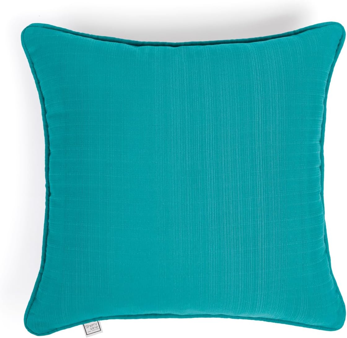Sherry Kline Sunrise Indoor/Outdoor Neck Bolster Corded Edge Filled Pillow Cayenne 6"x18" Set of 2