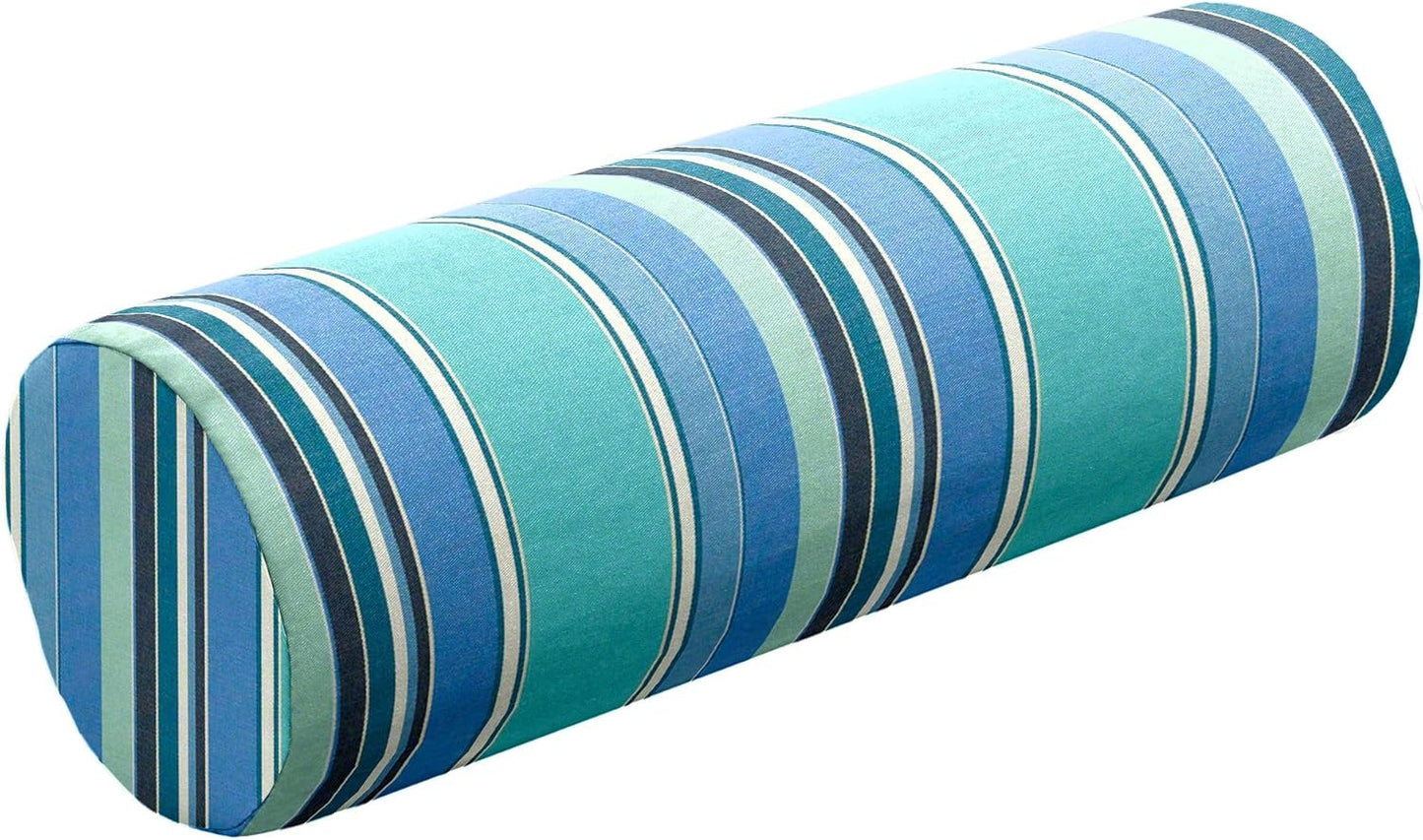 Cushion Source Bolster Pillow | 20" x 6" Indoor/Outdoor | Multiple Sunbrella Fabric Options Available (Sunbrella Canvas Pacific Blue)