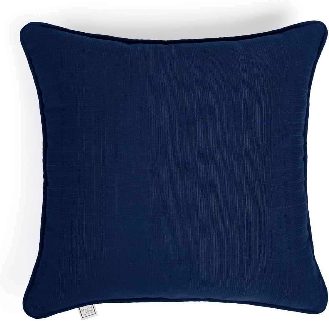 Sherry Kline Sunrise Indoor/Outdoor Neck Bolster Corded Edge Filled Pillow Cayenne 6"x18" Set of 2