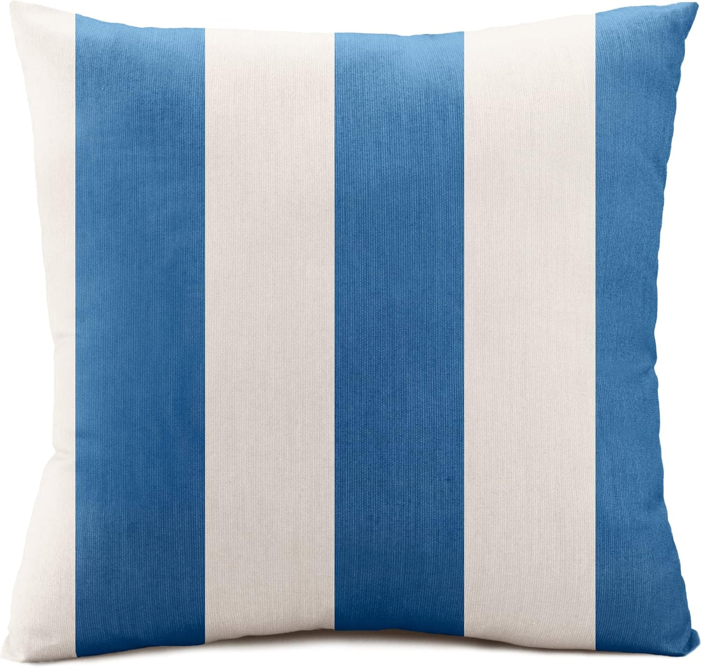 Austin Horn Classics Sunbrella Maxim Heather Beige Cabana Stripe Zippered Neck Roll Bolster (Set of 2)